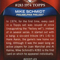 Mike Schmidt 2011 Topps 60 Years of Topps Series Card #60YOT-23