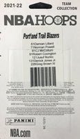 Portland Trail Blazers 2021 2022 Hoops Factory Sealed Team Set with Greg Brown III Rookie Card #226
