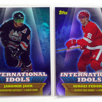 2003 2004 Topps International Idols Hockey Complete Insert Set with Jagr, Federov, Selanne+