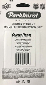 Calgary Flames 2021 2022 Upper Deck PARKHURST Factory Sealed Team Set with Rookie cards of Matthew Phillips and Adam Ruzicka