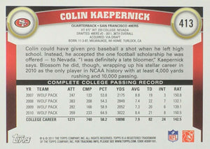 Colin Kaepernick 2011 Topps Series Mint Rookie Card #413