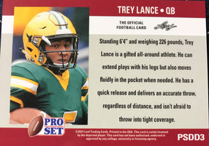 Trey Lance 2021 Pro Set DRAFT DAY Short Printed Mint Rookie Card #PSDD3 San Francisco 49ers First Round Pick