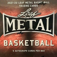 2021 2022 Leaf Metal Basketball Hobby Box with 5 Autographs Possible Stephen Curry and Giannis  Antetokounmpo