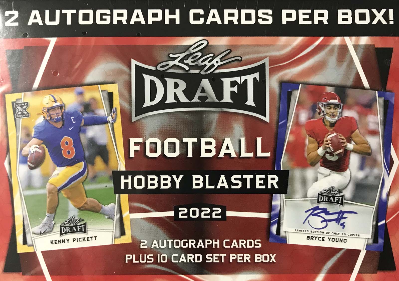 limited edition football cards 2023 2022 Leaf Draft Football Blaster Hobby Box