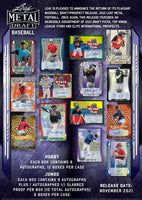 2021 Leaf METAL DRAFT Baseball Hobby Edition JUMBO Factory Sealed Box with 9 AUTOGRAPHED Cards Per
