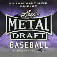 2021 Leaf METAL DRAFT Baseball Hobby Edition Factory Sealed Box with 6 AUTOGRAPHED Cards Per