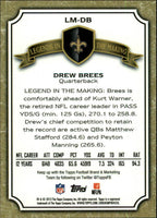 2013 Topps Football Legends in the Making Insert Set with Peyton Manning and Tom Brady Plus
