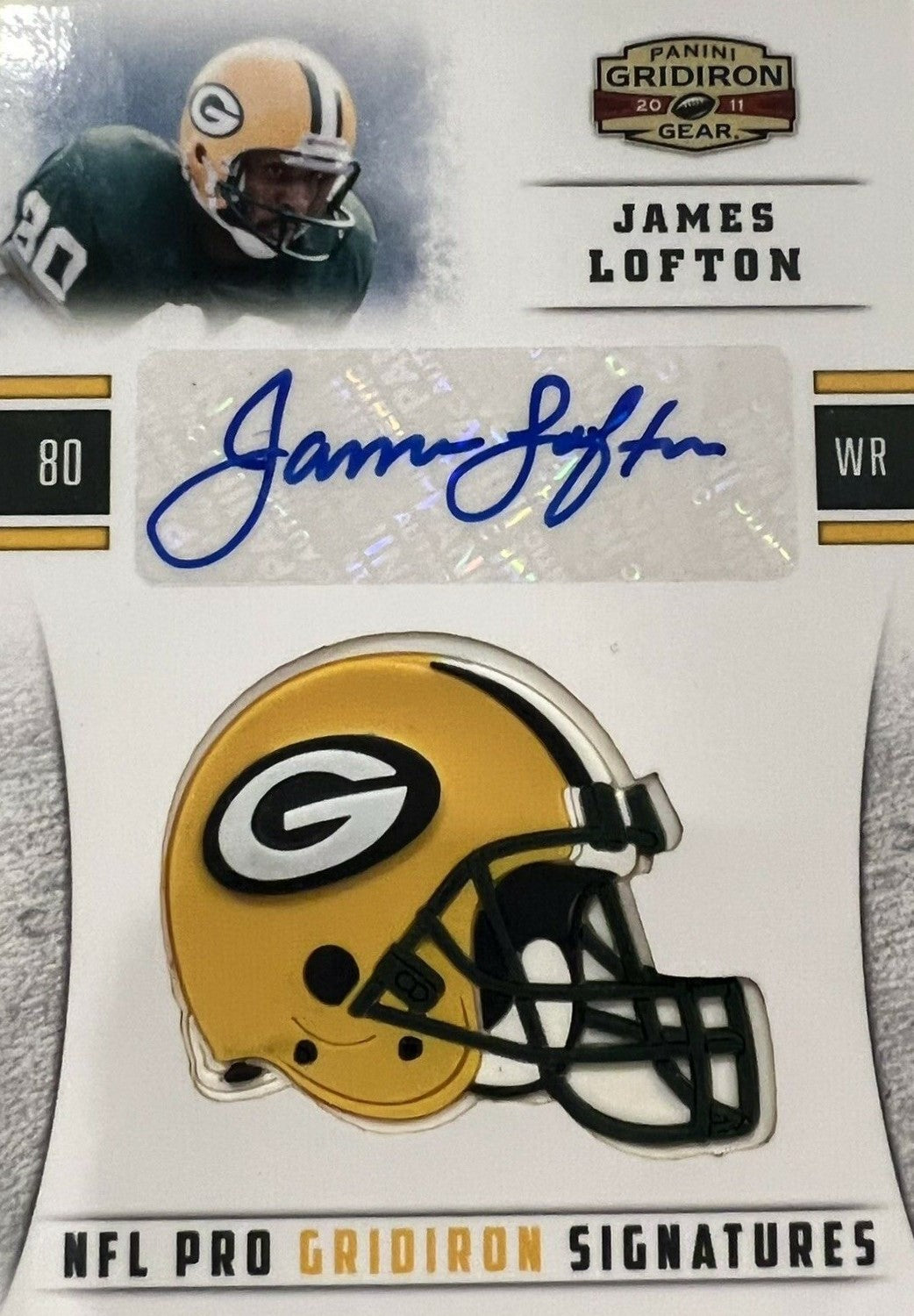 James Lofton 2011 Panini Gridiron Gear AUTOGRAPHED Mint Card #49 SERIAL  #1/30 MADE!