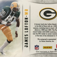 James Lofton 2011 Panini Gridiron Gear AUTOGRAPHED Mint Card #49 SERIAL #1/30 MADE!