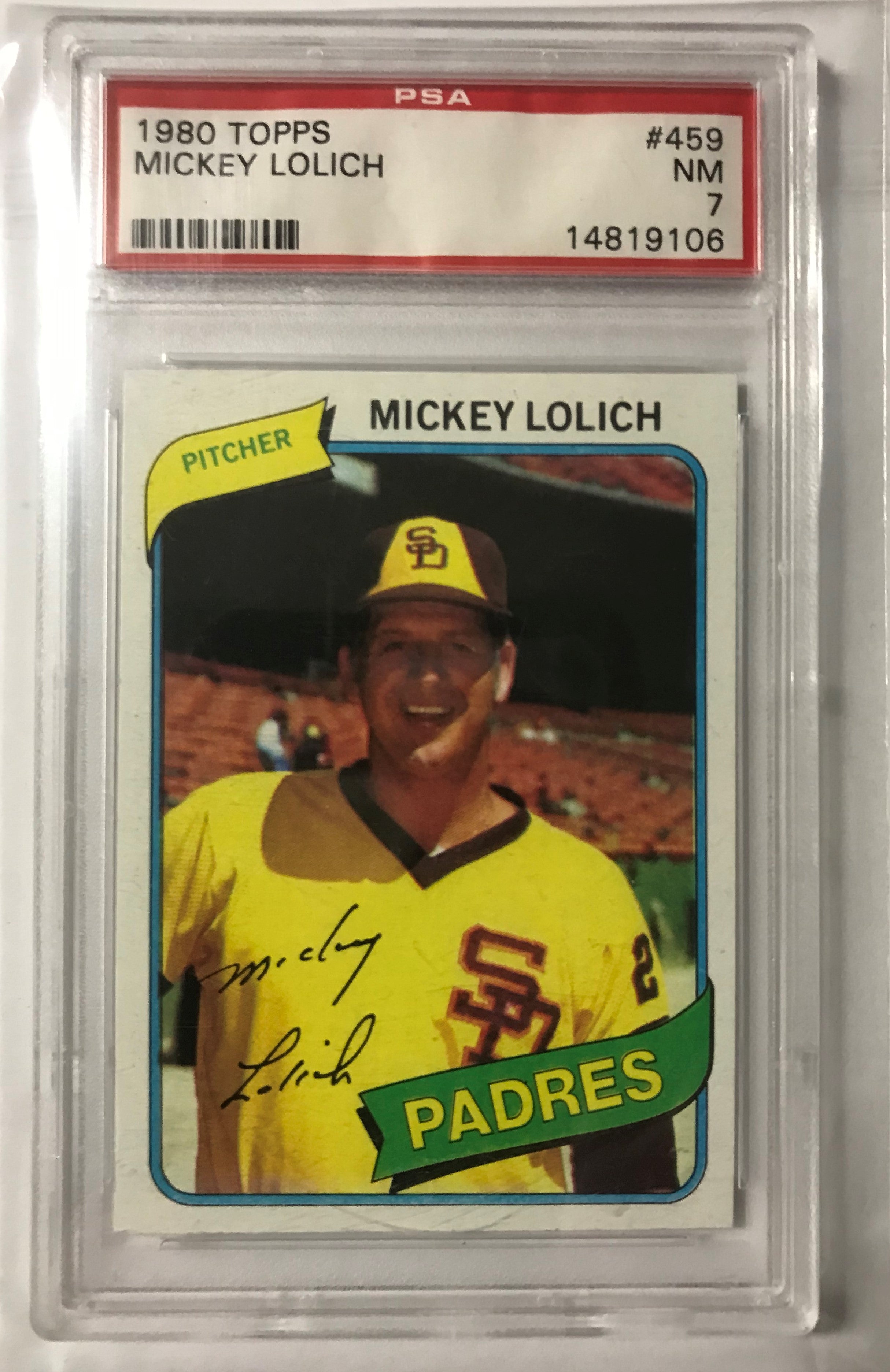 Mickey Lolich 1980 Topps Series Card #459 GRADED PSA 7