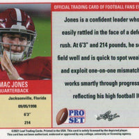 Mac Jones 2021 Pro Set Leaf Short Printed Mint Rookie Card #PS6 RARE Roll Tide Variation only 450 made