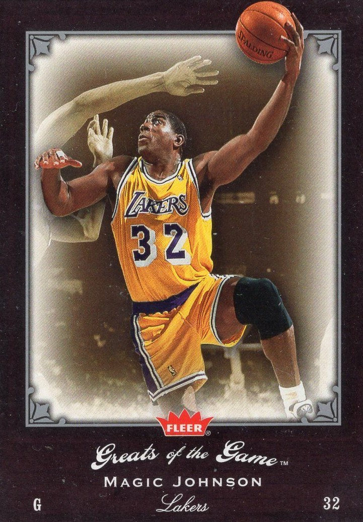 Magic Johnson 2005 2006 Fleer Greats of the Game Series Mint Card #54