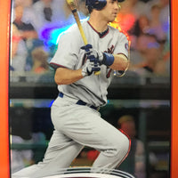 Joe Mauer 2012 Topps Chrome ORANGE REFRACTOR Version Card #50