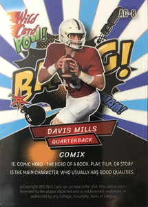 Davis Mills 2021 Wild Card Alumination Comix Rookie Card #AC-8 #68/75 Made