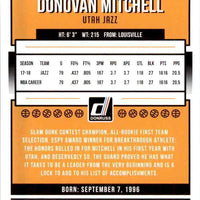 Donovan Mitchell 2018 2019 Donruss Series Mint 2nd Year Card #63