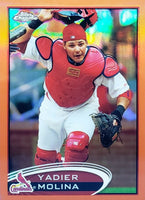 Yadier Molina 2012 Topps Chrome ORANGE REFRACTOR Version Card #97
