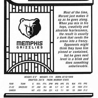 Ja Morant 2022 2023 Hoops Basketball Series Mint PURPLE Parallel Version of Card #133