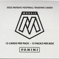 2022 Panini MOSAIC Football Series Cello Fat 12 Pack Box (180 Cards) with 48 Parallels Per Box including 36 EXCLUSIVE CAMO PINK Parallels Per Box Plus Possible Autographs and Memorabilia Cards