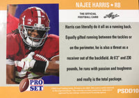 Najee Harris 2021 Pro Set DRAFT DAY Short Printed Mint Rookie Card #PSDD10 Pittsburgh Steelers RARE Variation only 243 made
