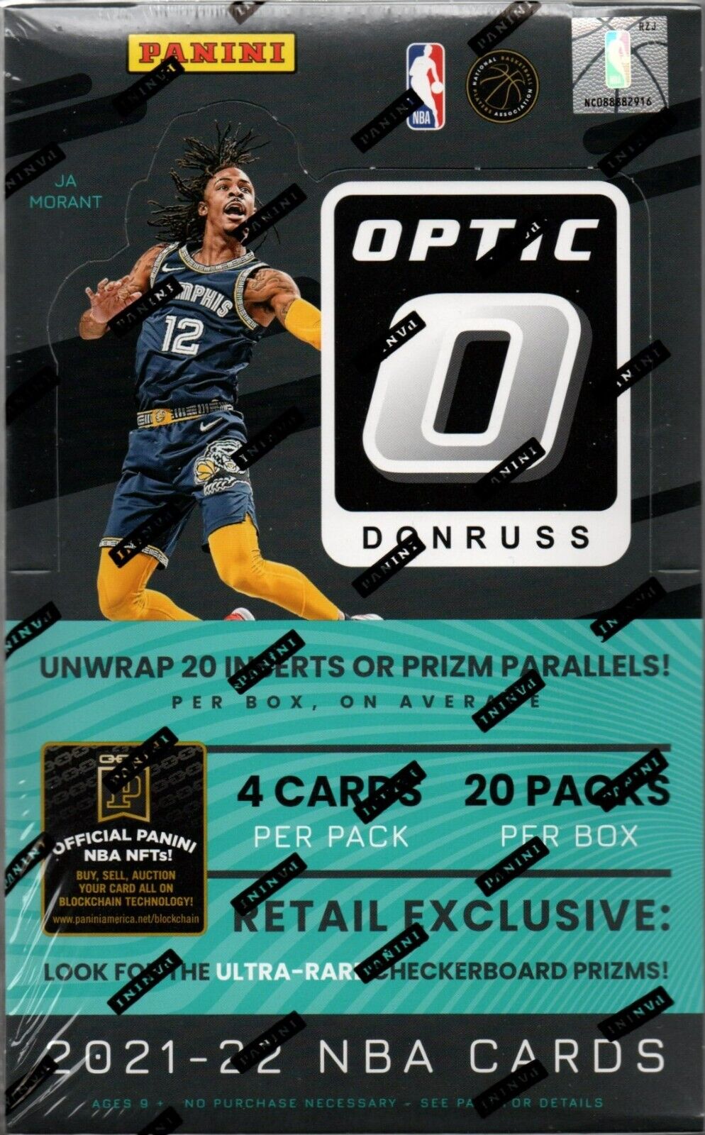 2021 2022 Donruss OPTIC NBA Basketball Retail 20 Pack Box with PRIZM Parallels