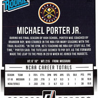 Michael Porter Jr. 2018 2019 Donruss Rated Rookie Series Mint Rookie Card #182