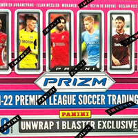 2021 2022 Panini Premier League PRIZM Soccer Factory Sealed Blaster Box including an EXCLUSIVE Prizm