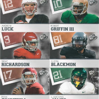 2012 Press Pass Football Series Set Loaded with Top Rookie Year Prospect Cards including Andrew Luck and Kirk Cousins PLUS