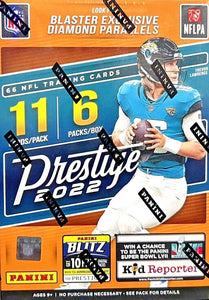 2022 Panini PRESTIGE Football Series Blaster Box with 8 Rookie Cards plus Possible EXCLUSIVE Parallels and Autographs