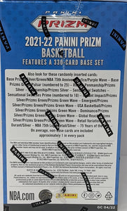 2021 2022 Panini PRIZM NBA Basketball Blaster Box with EXCLUSIVE ICE Prizms