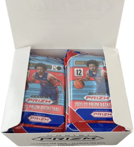 2021 2022 Panini PRIZM NBA Basketball 12 Pack Cello Box with EXCLUSIVE Red, White and Blue Prizms