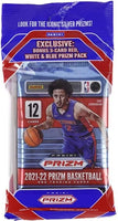 2021 2022 Panini PRIZM NBA Basketball 12 Pack Cello Box with EXCLUSIVE Red, White and Blue Prizms
