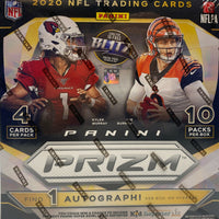 2020 Panini Prizm Football Factory Sealed MEGA Box with 40 Cards Total including One Autograph