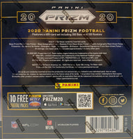 2020 Panini Prizm Football Factory Sealed MEGA Box with 40 Cards Total including One Autograph
