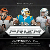 2020 Panini Prizm Football Factory Sealed MEGA Box with 40 Cards Total including One Autograph