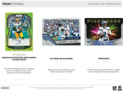 2021 Panini Prizm NFL Football MEGA box (40 cards/bx incl. ONE Memorabilia  or Autograph card)