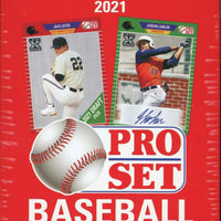 2021 Pro Set Baseball Series Factory Sealed Blaster Box with a 50 Card Set and 3 Autograph Cards