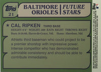 Cal Ripken 2006 Topps Rookie Of The Week Insert Card #14
