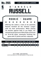 D'Angelo Russell 2015 2016 Hoops Mint Rookie Card #265

