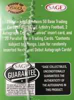 2022 Sage Artistry NFL Football Draft Picks Series Blaster Box with 73 Cards including 2 AUTOGRAPHS and 1 CANVAS Insert Card Possible 2023 Draft Pick CJ Stroud plus Kenny Pickett and Others

