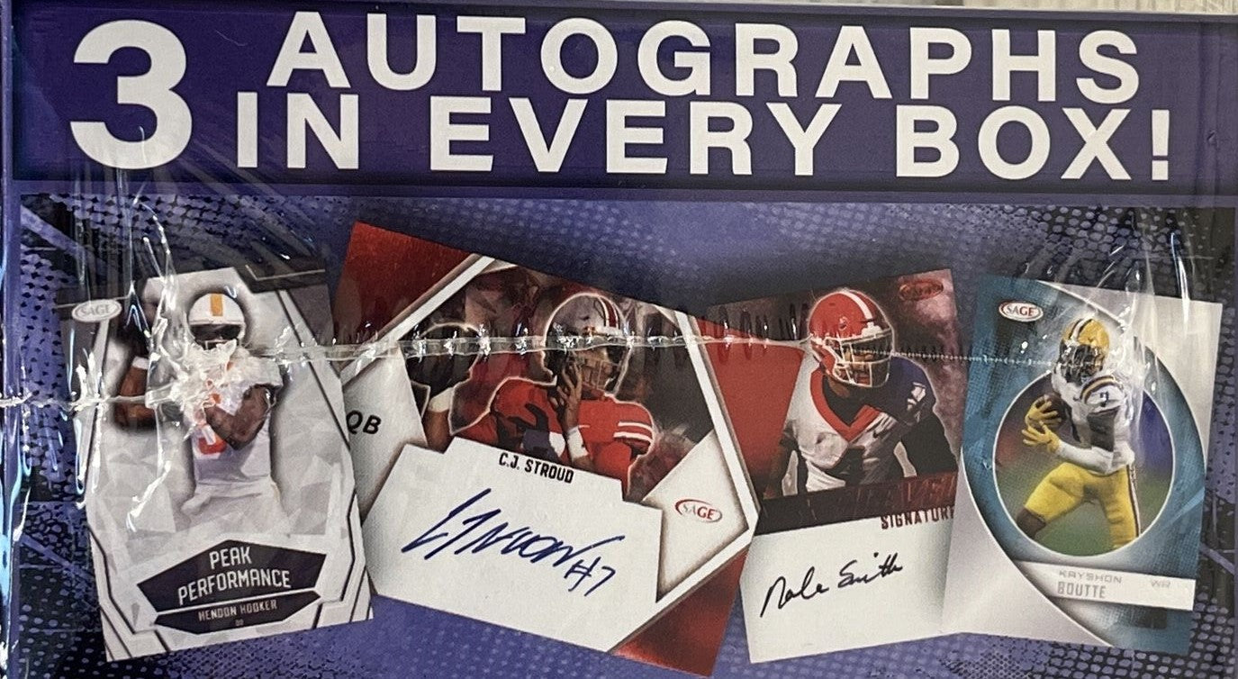 2023 Leaf Draft Football EXCLUSIVE GOLD Factory Sealed Blaster Box with  (3)AUTOGRAPHS & 10 Cards with ROOKIES of Bryce Young, CJ Stroud, Drake  Maye