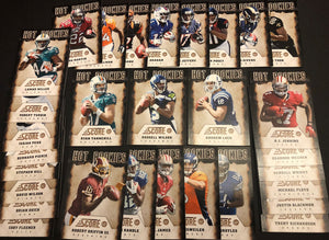 2012 Score Football Hot Rookies Complete Mint Insert Set with Russell Wilson, Andrew Luck, Robert Griffin III+