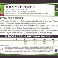 Max Scherzer 2008 Bowman Draft Picks Series Mint ROOKIE Card #BDP33