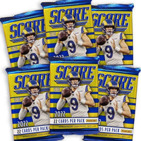 2022 Panini SCORE Football Series Blaster Box with Possible Blaster EXCLUSIVE GOLD Parallels and Memorabilia Cards