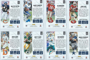 2015 Score All Time Franchise Insert Set with 8 Hall of Famers Favre, Montana Plus