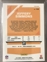 Jeffery Simmons 2019 Donruss Optic GREEN VELOCITY Prizm Series Mint ROOKIE Card #108
