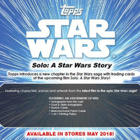 Topps STAR WARS SOLO Series Retail Box of 24 Packs Licensed by Disney