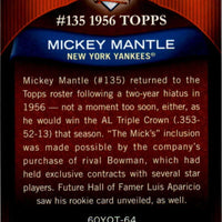 2011 Topps 60 Years of Topps Series #2 59 Card Insert Set Featuring Mantle, Robinson, Jeter and Other Stars and Hall of Famers