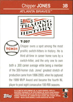 Chipper Jones 2008 Topps Trading Card History Series Mint Insert Card #TCH31
