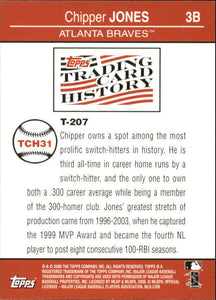 Chipper Jones 2008 Topps Trading Card History Series Mint Insert Card #TCH31
