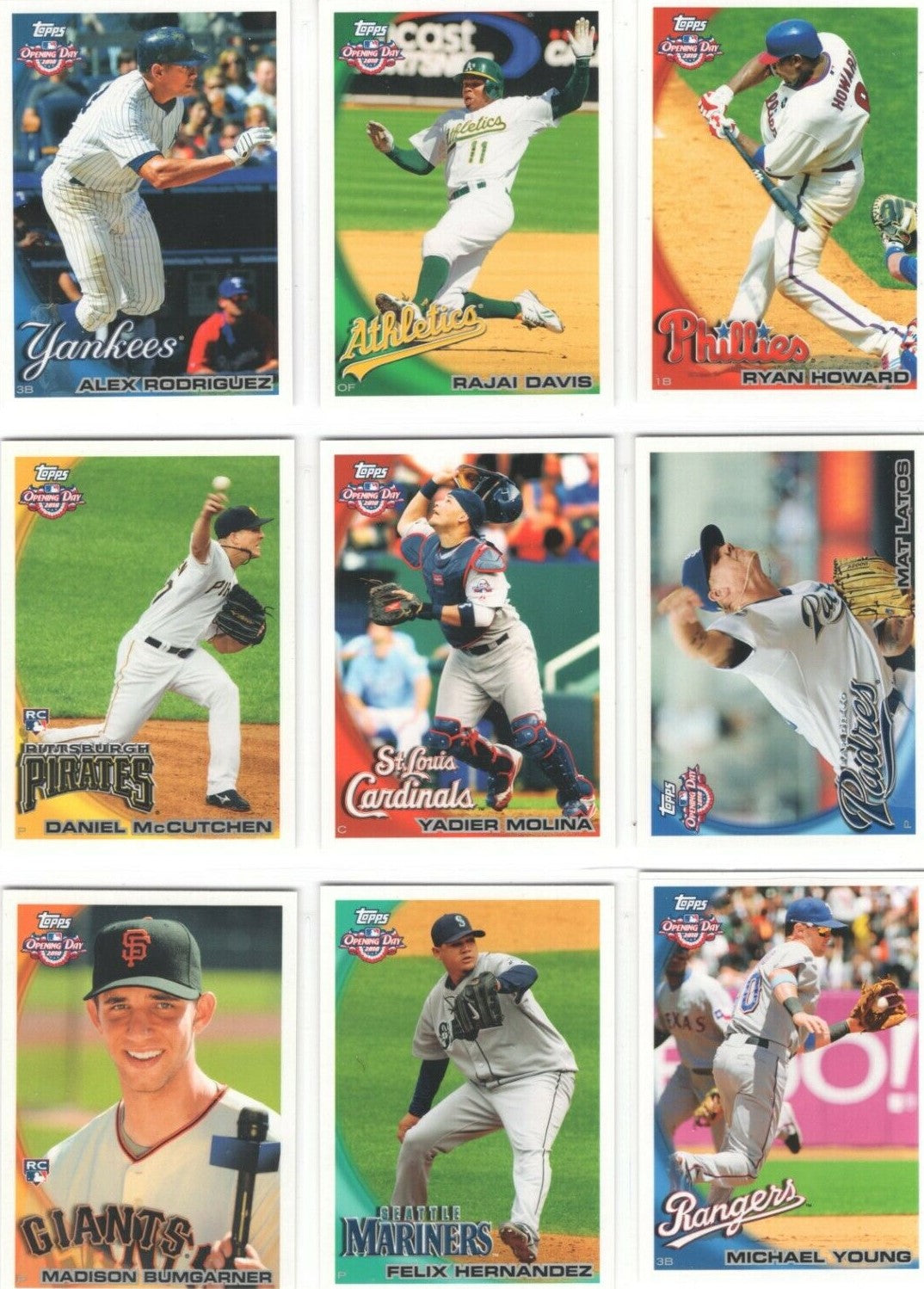 2010 Topps Opening Day Baseball Series Complete Mint Set with Madison
